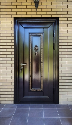 Металлическая дверь с ковкой