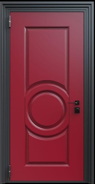 Входная термодверь с металлофиленкой и порошковым напылением RAL 3004 (тип №1) Входная термодверь с металлофиленкой и порошковым напылением RAL 3004 (тип №1)