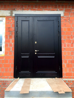 Полуторная дверь МДФ шпон