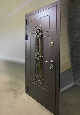 Порошковая дверь с ковкой
